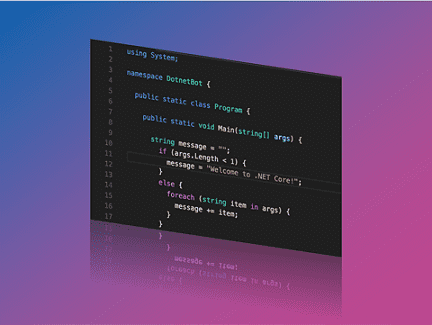 Image of some basic C# code.